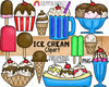 Ice Cream ClipArt - IceCream Sundae - Popsicle - Banana Split - Ice Cream Float - Soft Serve Cone - Commercial Use PNG