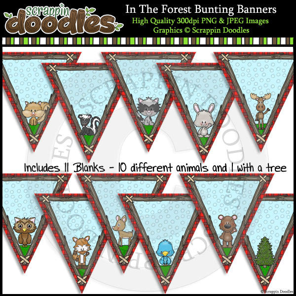 In The Forest Editable Bunting Banners