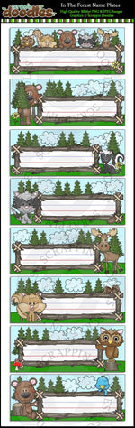 In The Forest Editable Desk Name Plates