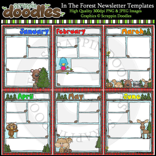 In The Forest 8 1/2 x 11 Newsletter Templates