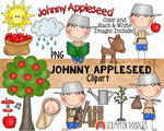 Johnny Appleseed ClipArt - Nursery Rhyme - Fairy Tale Graphics - Children's Stories ClipArt - Story time - Commercial Use PNG