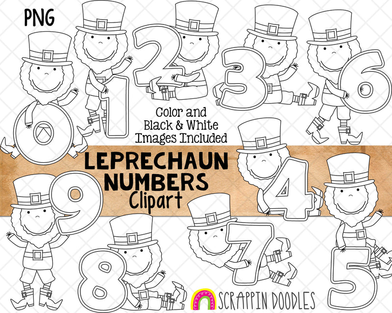 Leprechaun ClipArt Bundle - St. Patrick's Day Leprechauns - Sublimation PNG