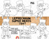 Leprechaun ClipArt Bundle - St. Patrick's Day Leprechauns - Sublimation PNG