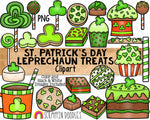 St. Patrick's Day ClipArt - Leprechaun Treats - St Patricks Day Party Food Clip Art - Commercial Use St Patricks Day Sublimation PNG