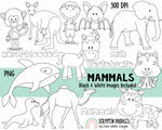 Mammals ClipArt - Cute Animal Clipart - Mammal Clip Art - Instant Download Hand Drawn Graphics 