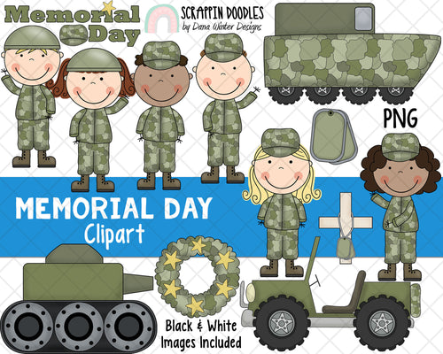 Memorial Day ClipArt - Soldier ClipArt - Military Graphics