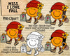 Miss I Love Fall PNG ClipArt - Autumn Shopping Girl - Sublimation PNG Graphics