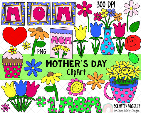 Mothers Day Flower Pot Clip Art
