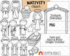 Christmas Nativity ClipArt - Christmas Baby Jesus ClipArt - Mary Joseph Nativity Scene - Create A Scene - Commercial Use PNG Sublimation