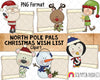 North Pole Pals Clipart BUNDLE - Christmas Clipart Bundle- Instant Download - Hand Drawn PNG