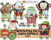 North Pole Pals Clipart - Santa Express Clipart - Instant Download