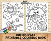 Outer Space Coloring Book - Astronaut Coloring Pages - Printable PDF Coloring Book