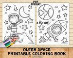 Outer Space Coloring Book - Astronaut Coloring Pages - Printable PDF Coloring Book