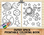 Outer Space Coloring Book - Astronaut Coloring Pages - Printable PDF Coloring Book