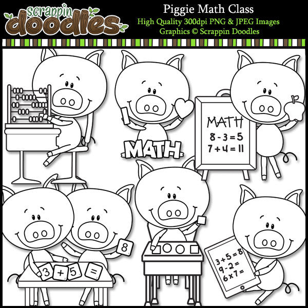 Math Class Clipart Black And White