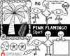 Pink Flamingo ClipArt - Cute Flamingo Clipart - Flamingos - Bird ClipArt - Flamingo Habitat - Graphics - Flamingos Posing