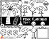Pink Flamingo ClipArt - Cute Flamingo Clipart - Flamingos - Bird ClipArt - Flamingo Habitat - Graphics - Flamingos Posing