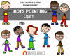Doodle Kids Clipart Bundle - Doodle Boys and Girls Bundle 1