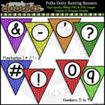 Polka Dotty Editable Bunting Banners
