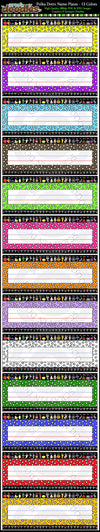 Polka Dotty Editable Desk Name Plates