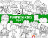 Pumpkin Kids Clipart - Pumpkin Patch Clipart - Pumpkin Farm - Growing Pumpkins Clipart