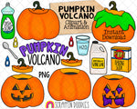 Pumpkin Volcano ClipArt and Animation - Pumpkin Science Experiment PNG - Baking Soda Volcano GIF