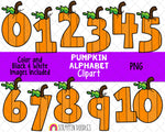 Pumpkin Alphabet ClipArt - Cute Pumpkin Clip Art - Pumpkin Numbers - Math Signs