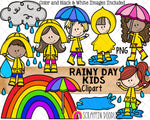 rainy day kids clipart