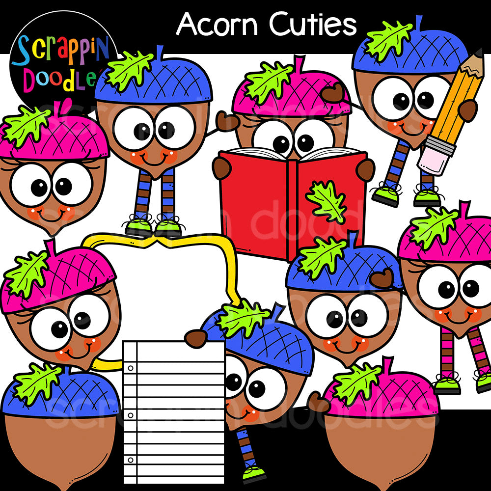 Acorn Cuties Clip Art