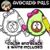 Avocado Pals - Food Character Clip Art
