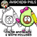 Avocado Pals - Food Character Clip Art