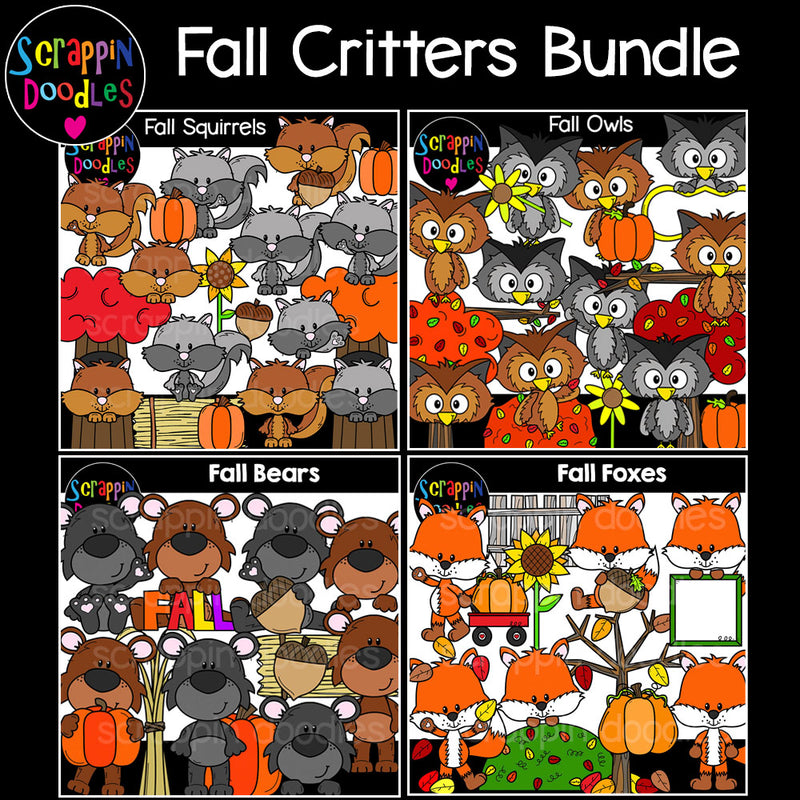 Fall Critters Clip Art Bundle