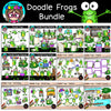Doodle Frogs Clip Art Bundle