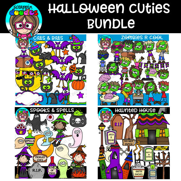 Halloween Cuties Clipart Bundle