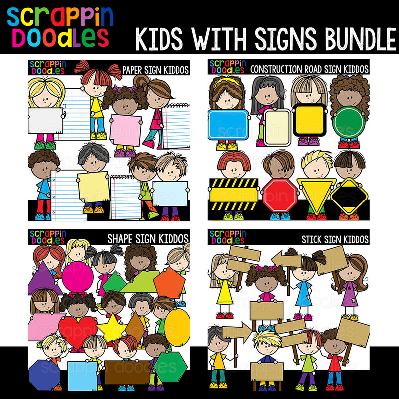 Sign Kiddos Clip Art Bundle
