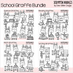 School Giraffes Clip Art Bundle