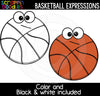 Basketball Facial Expressions Clip Art