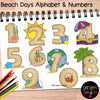 Beach Days Summer Alphabet Clip Art