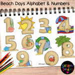 Beach Days Summer Alphabet Clip Art
