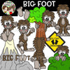 Big Foot - Sasquatch Cute Clip Art