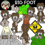 Big Foot - Sasquatch Cute Clip Art