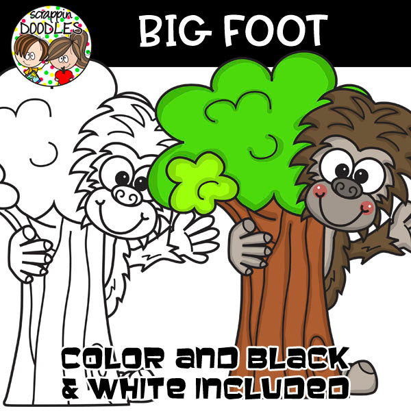 Big Foot - Sasquatch Cute Clip Art