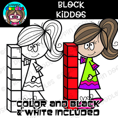 Block Kiddos - Math Blocks Clip Art