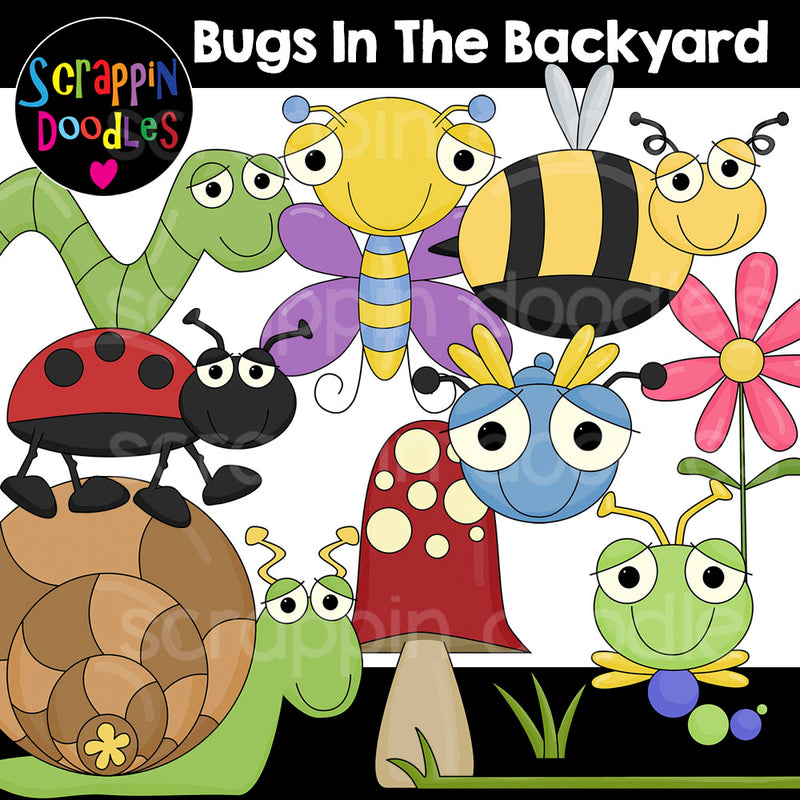 Bugs In The Backyard - Cute Insect Clip Art