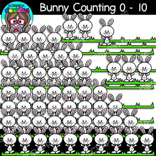 Bunny Counting - Math Clip Art