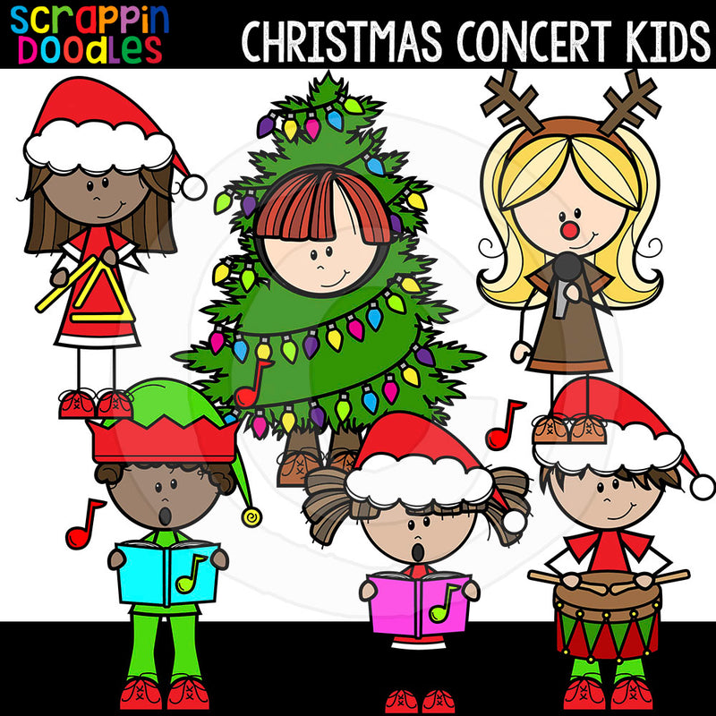 Christmas Concert Kids Clip Art