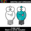 Christmas Facial Expressions Clip Art Bundle Emotions Ornaments Lights Wreaths Stockings