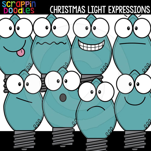 Christmas Light Facial Expressions Clip Art Emotions