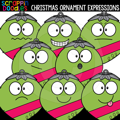 Christmas Ornament Facial Expressions Clip Art Emptions