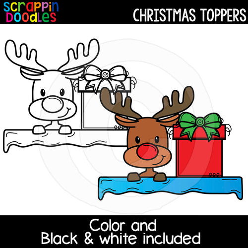 Christmas Page Toppers Commercial Use Clip Art